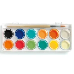 Djeco Sensory Play|Art / Craft^12 Classic Colour Cakes