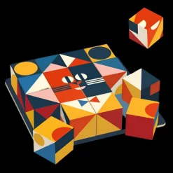 Djeco Wooden Puzzles|Teenager^16 Cube Sologic Game