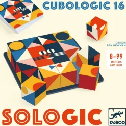 Djeco Wooden Puzzles|Teenager^16 Cube Sologic Game