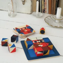 Djeco Wooden Puzzles|Teenager^16 Cube Sologic Game