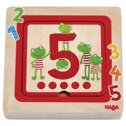 Haba Wooden Puzzles|Early Learning^5 Layer Counting Puzzle