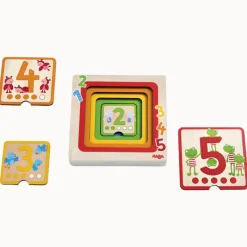 Haba Wooden Puzzles|Early Learning^5 Layer Counting Puzzle