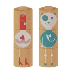 Elou Bath Toys|Age 2^3 Piece Cork Totem Stacking Toy