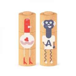 Elou Bath Toys|Age 2^3 Piece Cork Totem Stacking Toy