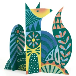 Djeco Art / Craft|Age 9 & 10^Animal Folk 3-D Scratch Cards