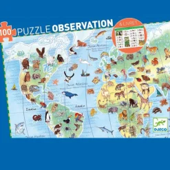 Djeco Stem Toys|Jigsaws / Puzzles^Animals Observation Puzzle + Poster & Book