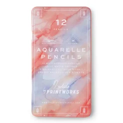 Print Works Stationery|Art / Craft^Aquarelle Pencils - 12 Linden Wood Watercolour Pencils