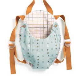 Djeco Dolls|Dolls^Baby Doll Carrier (Blue/Toffee)
