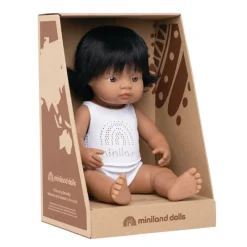 Miniland Dolls Role Play|Dolls^Baby Girl Anatomically Correct Hispanic Doll 38cm