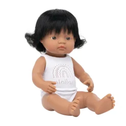Miniland Dolls Role Play|Dolls^Baby Girl Anatomically Correct Hispanic Doll 38cm