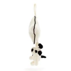 Jellycat Musical / Auditory|Jellycat Toys^Bashful Black & Cream Puppy Music Pull