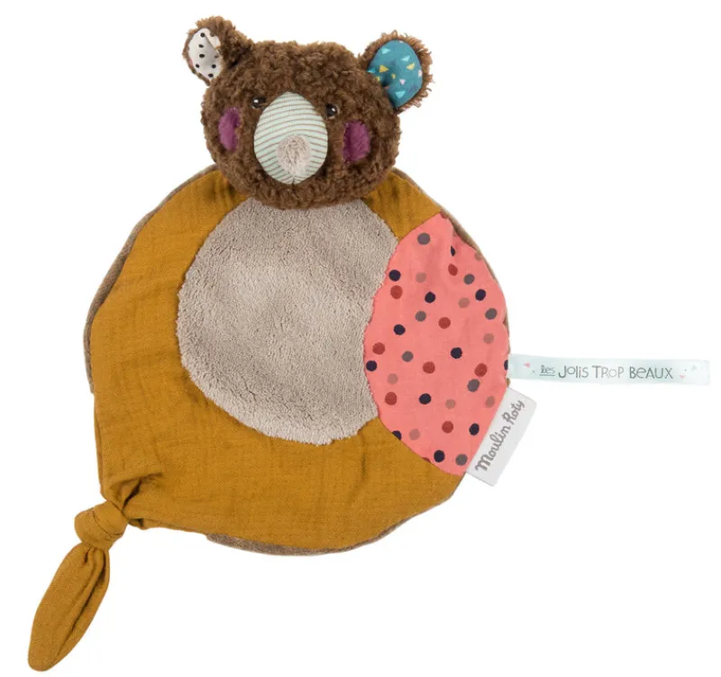 Moulin Roty Comforters|Soft Toys^Beaux Brown Bear Comforter
