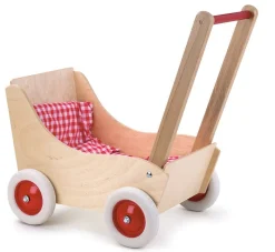 Egmont Toys Role Play|Dolls^Beechwood Pram + Red Gingham Bedding