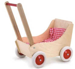 Egmont Toys Role Play|Dolls^Beechwood Pram + Red Gingham Bedding