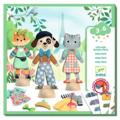 Djeco Stickers / Transfers|Art / Craft^Bonjour Paris Collage Set