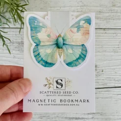 Scattered Seed Co Teenager|Age 11 & 12^Bookmark | Magnetic | Teal butterfly