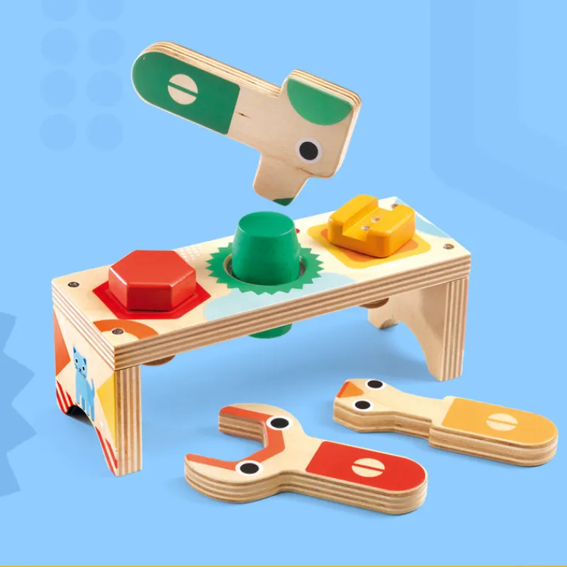 Djeco Early Learning|Hammer / Lace^Bricolou Wood Tool Set