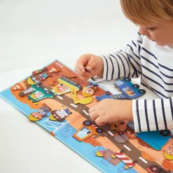 Janod Age 5 & 6|Age 4^Building Site Magnetic Story