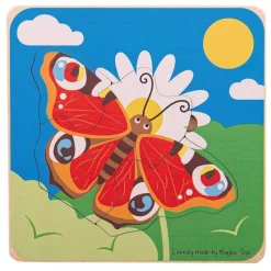 Bigjigs Toys Wooden Puzzles|Early Learning^Butterfly Life Cycle | Layer Puzzle