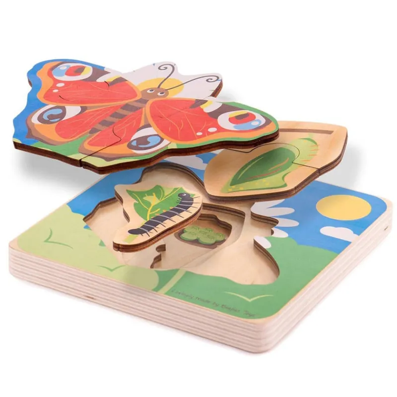 Bigjigs Toys Wooden Puzzles|Early Learning^Butterfly Life Cycle | Layer Puzzle