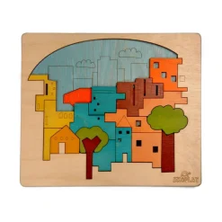 Ekoplay Wooden Puzzles|Age 5 & 6^City Construction Layer Puzzle