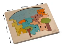 Ekoplay Wooden Puzzles|Age 5 & 6^City Construction Layer Puzzle