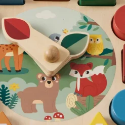 Zookabee Wooden Puzzles|Age 3^Clock Number & Shape Sorter