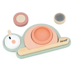 Janod Wooden Puzzles|Early Learning^Cocoon Stacking Sensory Snail