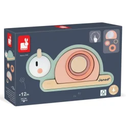 Janod Wooden Puzzles|Early Learning^Cocoon Stacking Sensory Snail
