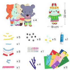 Djeco Art / Craft|Age 4^Collage Kit - Little Sweethearts