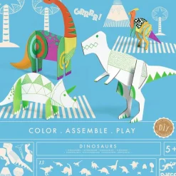 djeco Art / Craft|Age 9 & 10^Colour - Assemble - Play Dinosaurs