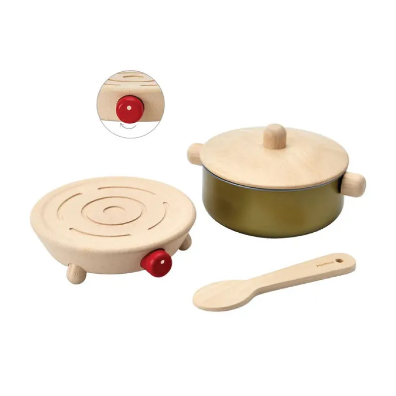 Plan Toys Role Play|Kitchen / Play Food^Cookery Set
