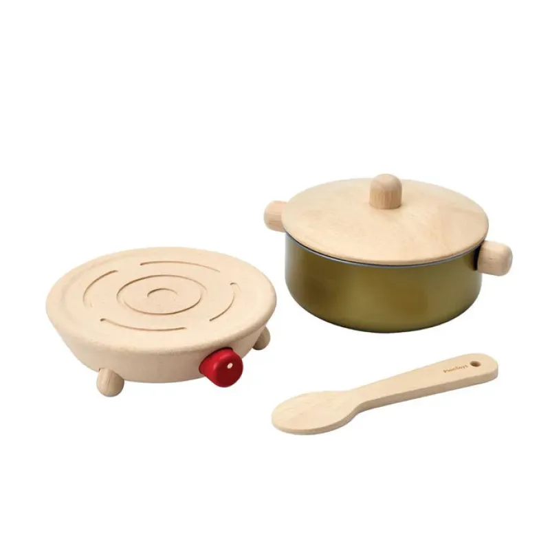 Plan Toys Role Play|Kitchen / Play Food^Cookery Set