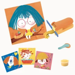 Djeco Early Learning|Sensory Play^Curls And Straight Hair Modelling Dough