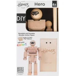 Once-Kids Art / Craft|Age 7 & 8^DIY Wooden Action figure (with colour pencils)