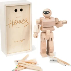 Once-Kids Art / Craft|Age 7 & 8^DIY Wooden Action figure (with colour pencils)
