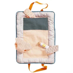 Djeco Dolls|Dolls^Doll Changing Bag Set (Blue Lines)