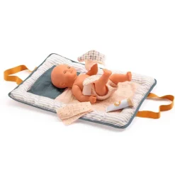 Djeco Dolls|Dolls^Doll Changing Bag Set (Blue Lines)