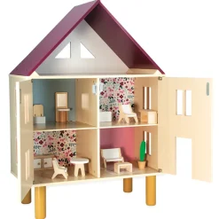 Janod Small World Play|Age 5 & 6^Dolls House (Furnished)
