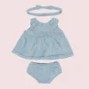 Miniland Dolls Dolls|Dolls^Dolls Knitted Blue Dress Set (38cm dolls)