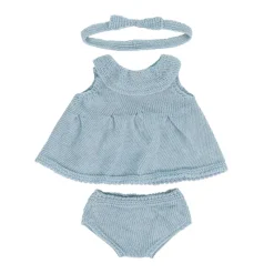 Miniland Dolls Dolls|Dolls^Dolls Knitted Blue Dress Set (38cm dolls)