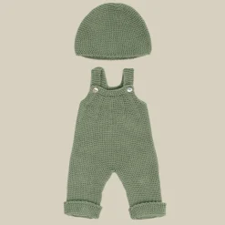 Miniland Dolls Dolls|Dolls^Dolls Knitted Overalls + Cap | 38cm dolls