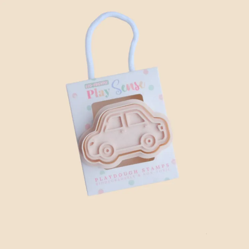 Play Sense Age 7 & 8|Age 5 & 6^Eco Playdough Stamp | Car