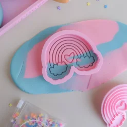 Play Sense Age 7 & 8|Age 5 & 6^Eco Playdough Stamp | Rainbow with cloud