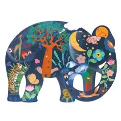 Djeco Jigsaws / Puzzles|Age 7 & 8^Elephant Puzzle Art by - 150-Piece