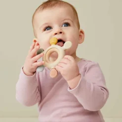 Nordic Kids Rattles / Clutching|Age 1^Emery Silicone + Wood Sensory Teether