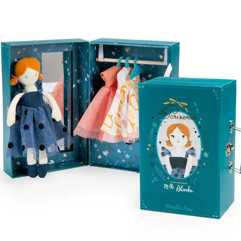 Moulin Roty Role Play|Dolls^Evening Dresses Suitcase + Doll