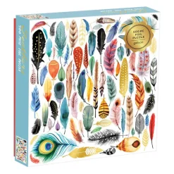 Galison Jigsaws / Puzzles^Feathers 500-Piece Puzzle (with gold foil)