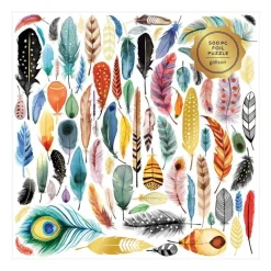 Galison Jigsaws / Puzzles^Feathers 500-Piece Puzzle (with gold foil)
