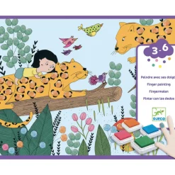 Djeco Art / Craft|Age 5 & 6^Finger Painting Kit - Touch & Paint